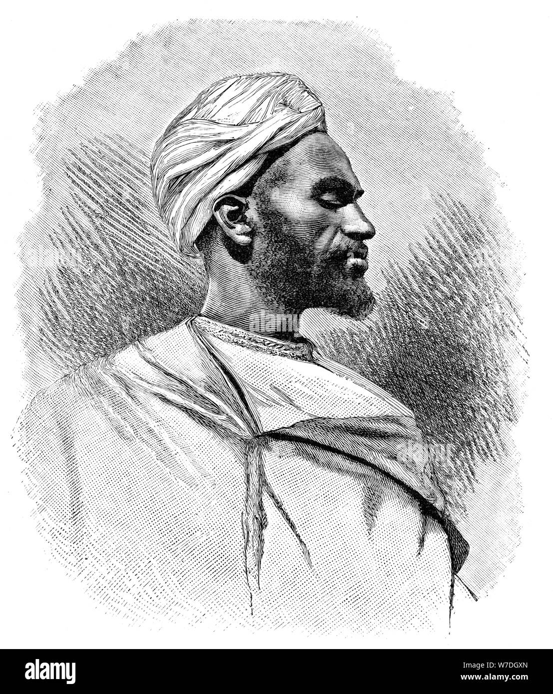 Un chamelier arabe, Afrique du Nord, 1895.Artiste : Henri Thiriat Banque D'Images