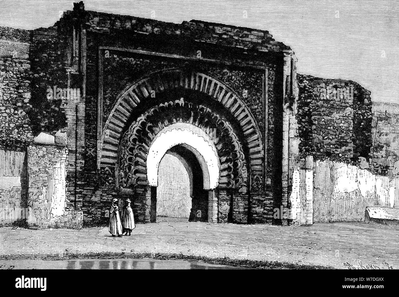Le Christian's Gate, Maroc, 1895. Artiste : Inconnu Banque D'Images