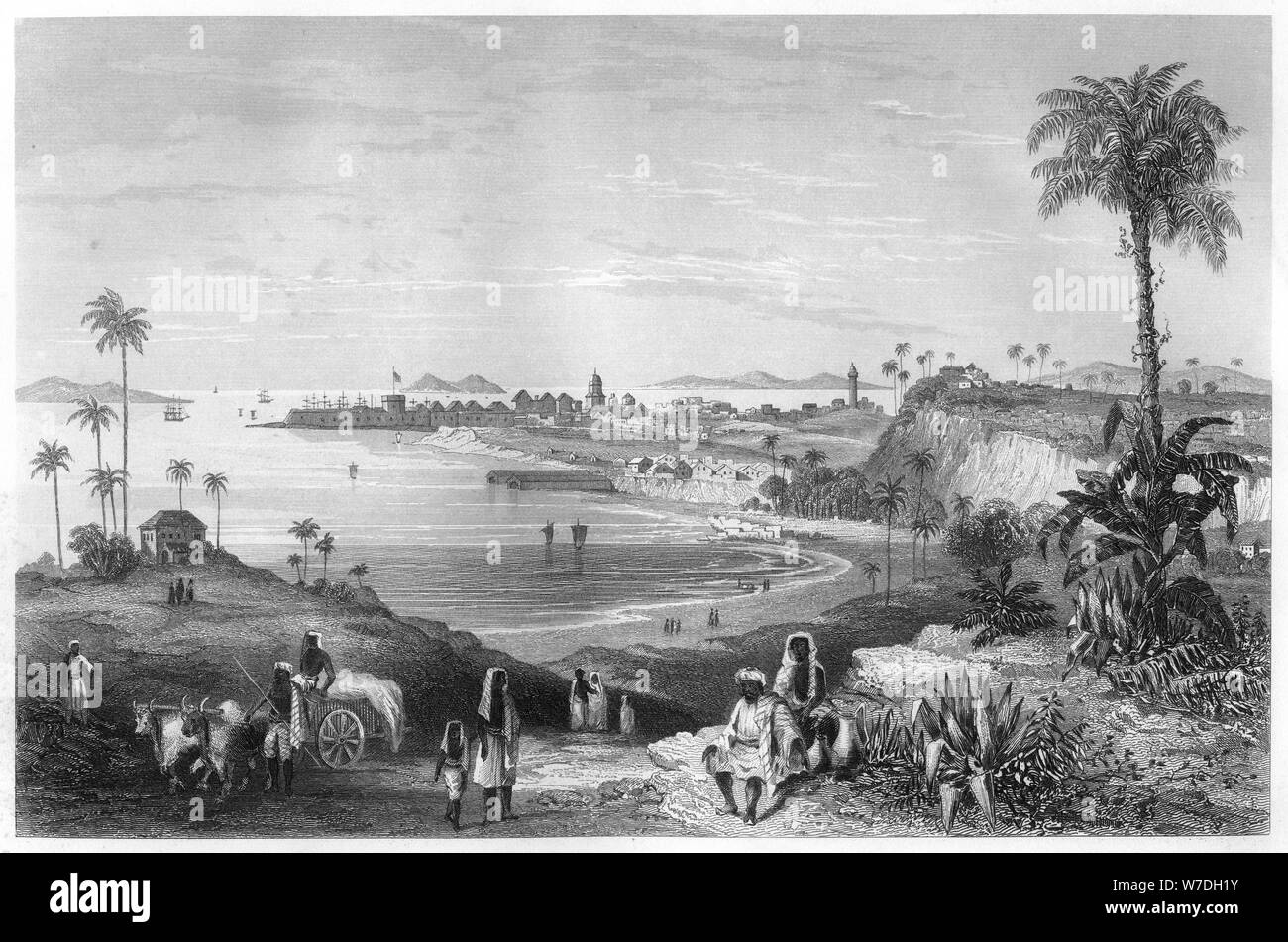 'Vue de Bombay montrant le fort', c1860. Artiste : Inconnu Banque D'Images