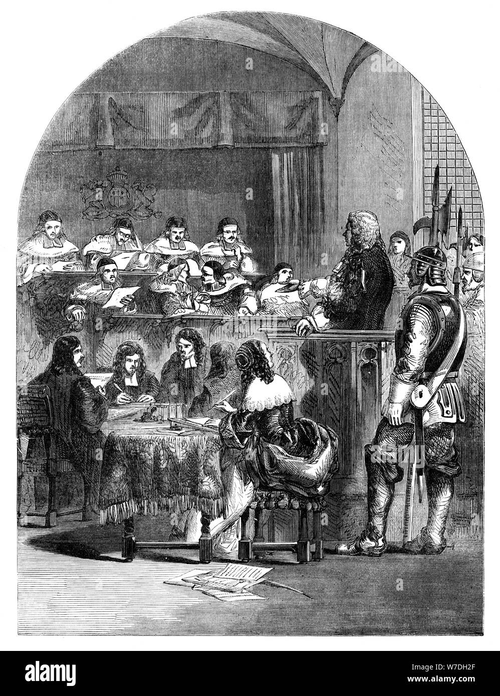 Le procès de Lord William Russell (1639-1683), homme politique anglais, c1902. Artiste : Inconnu Banque D'Images