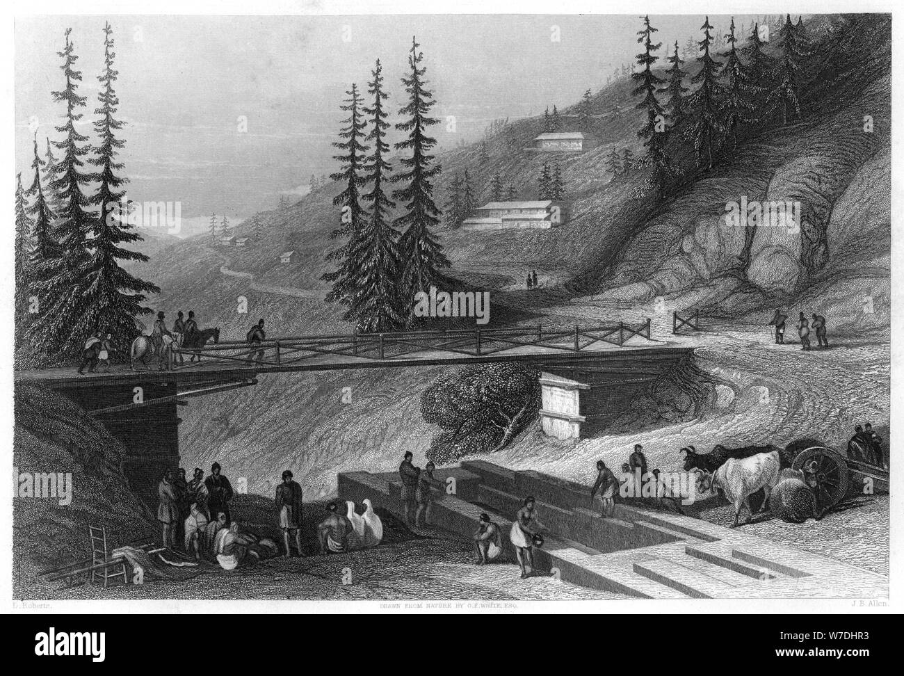 Shimla, Inde, c1860.Artiste : James Allen B Banque D'Images