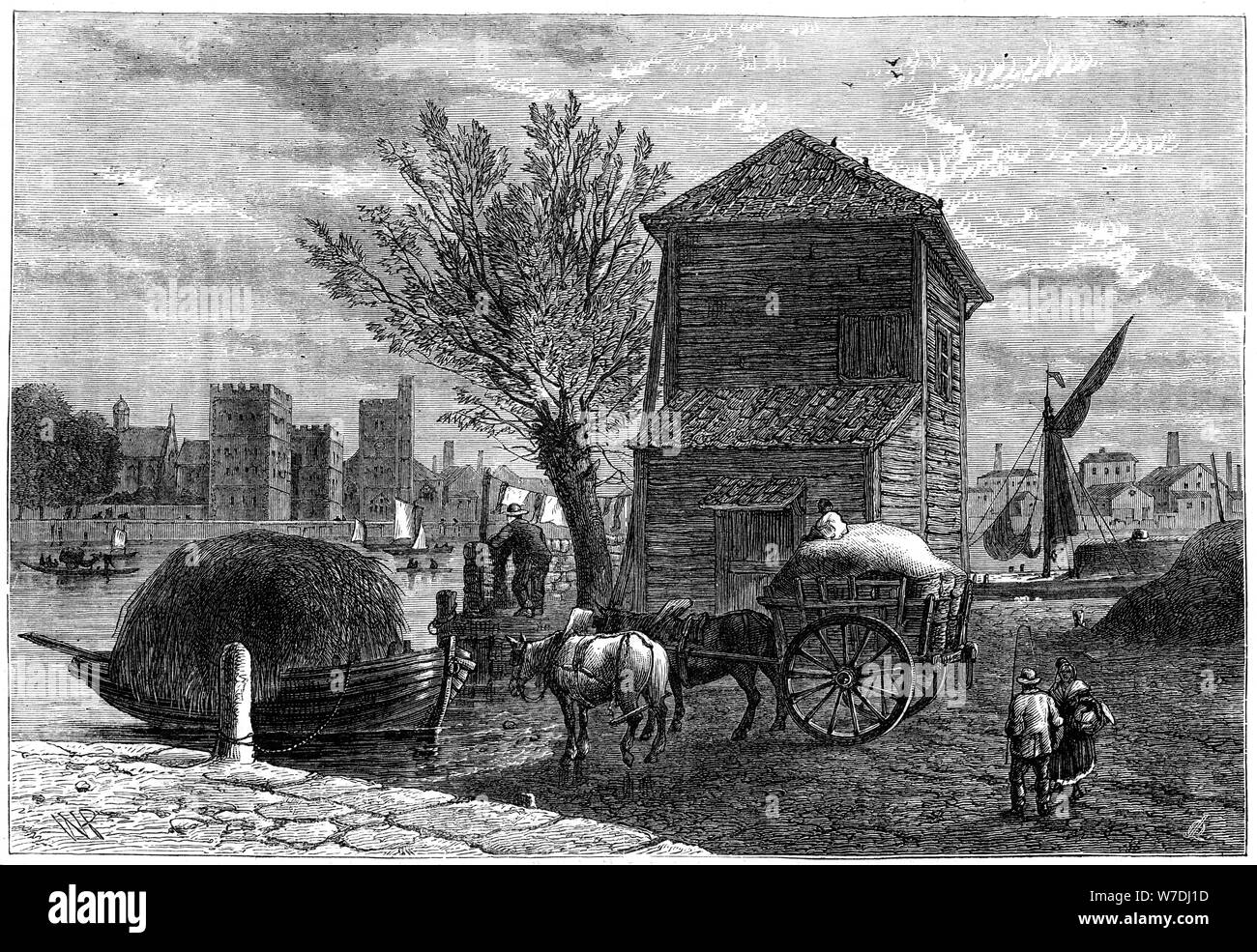L'ancien Horseferry, Londres, c1800 (1891). Artiste : Inconnu Banque D'Images