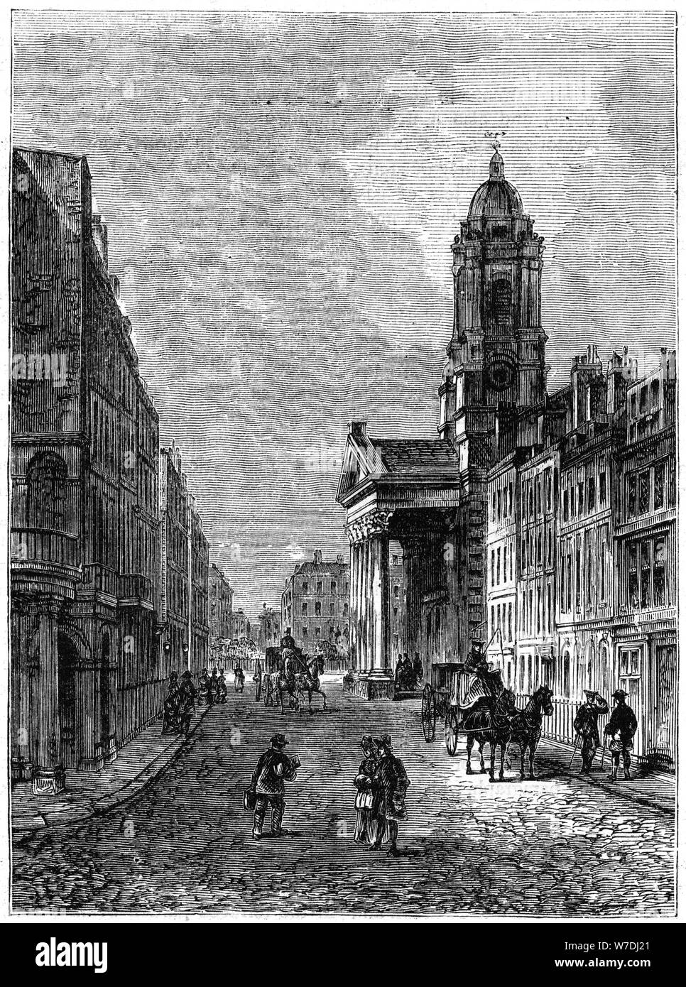 George Street, Hanover Square, Londres, 1800 (1891). Artiste : Inconnu Banque D'Images