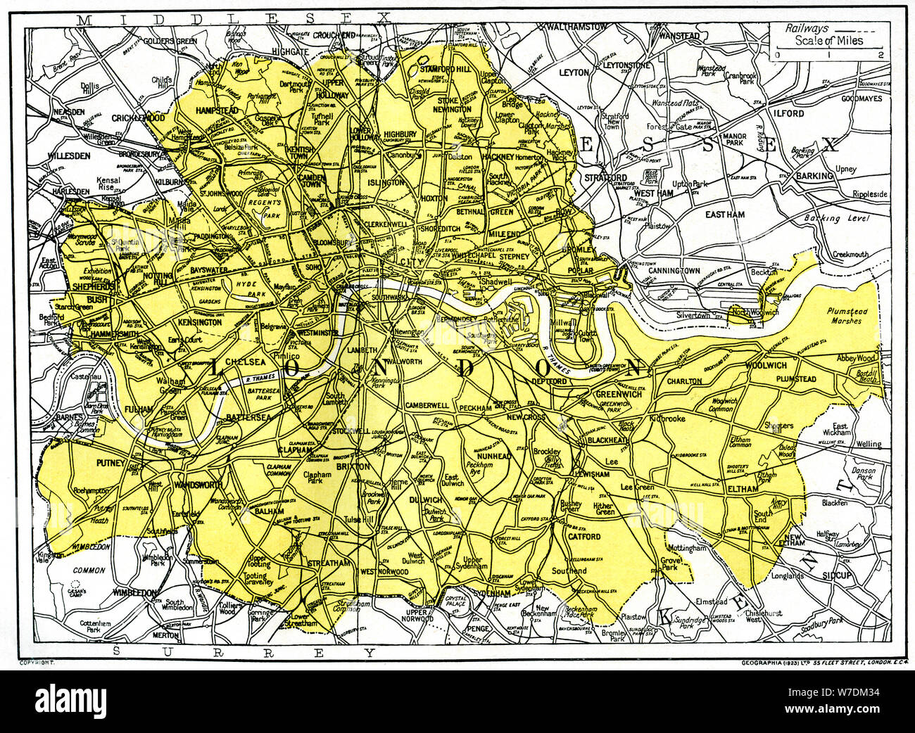 Impression de carte de londres Banque de photographies et d'images à haute  résolution - Alamy