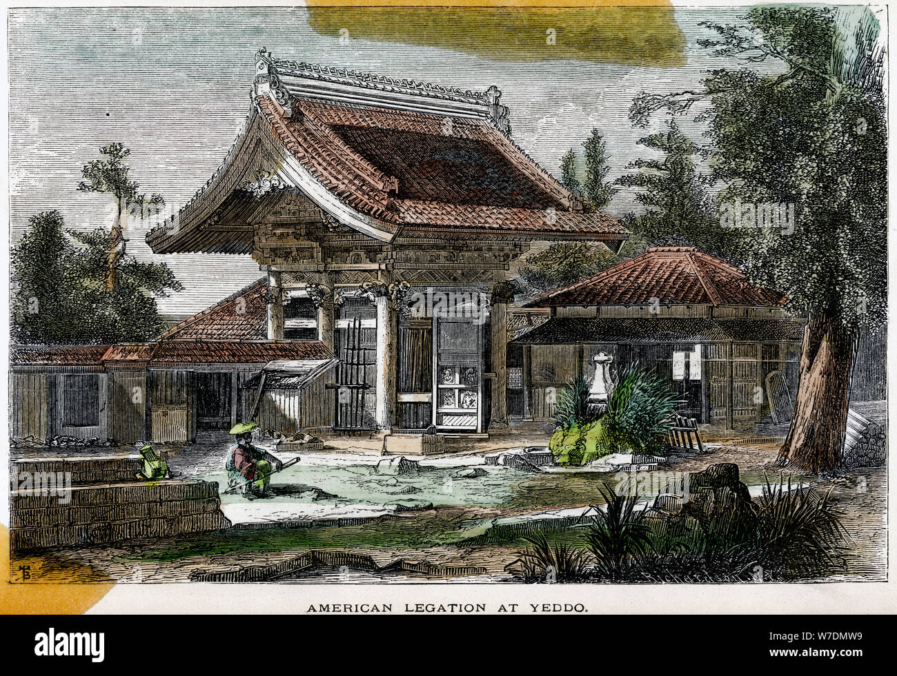 Légation américaine à Yeddo (EDO), Japon, 19ème siècle. Artiste : Richardson Banque D'Images