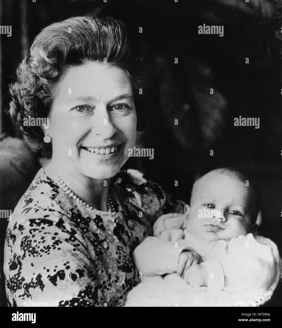 La reine Elizabeth II et Master Peter Phillips, le château de Windsor