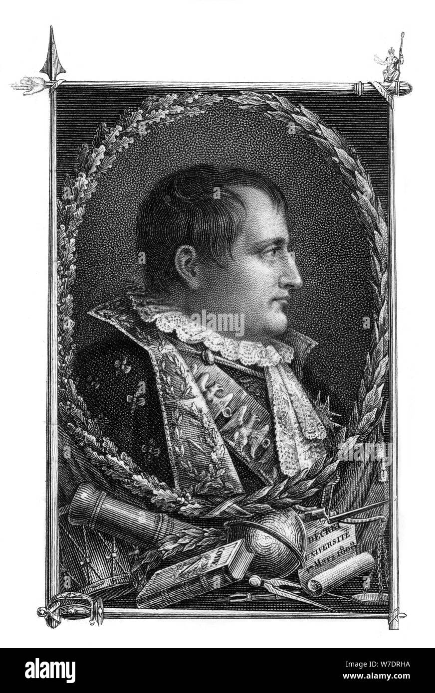 Napoléon Bonaparte, général français et l'empereur. Artiste : Inconnu Banque D'Images