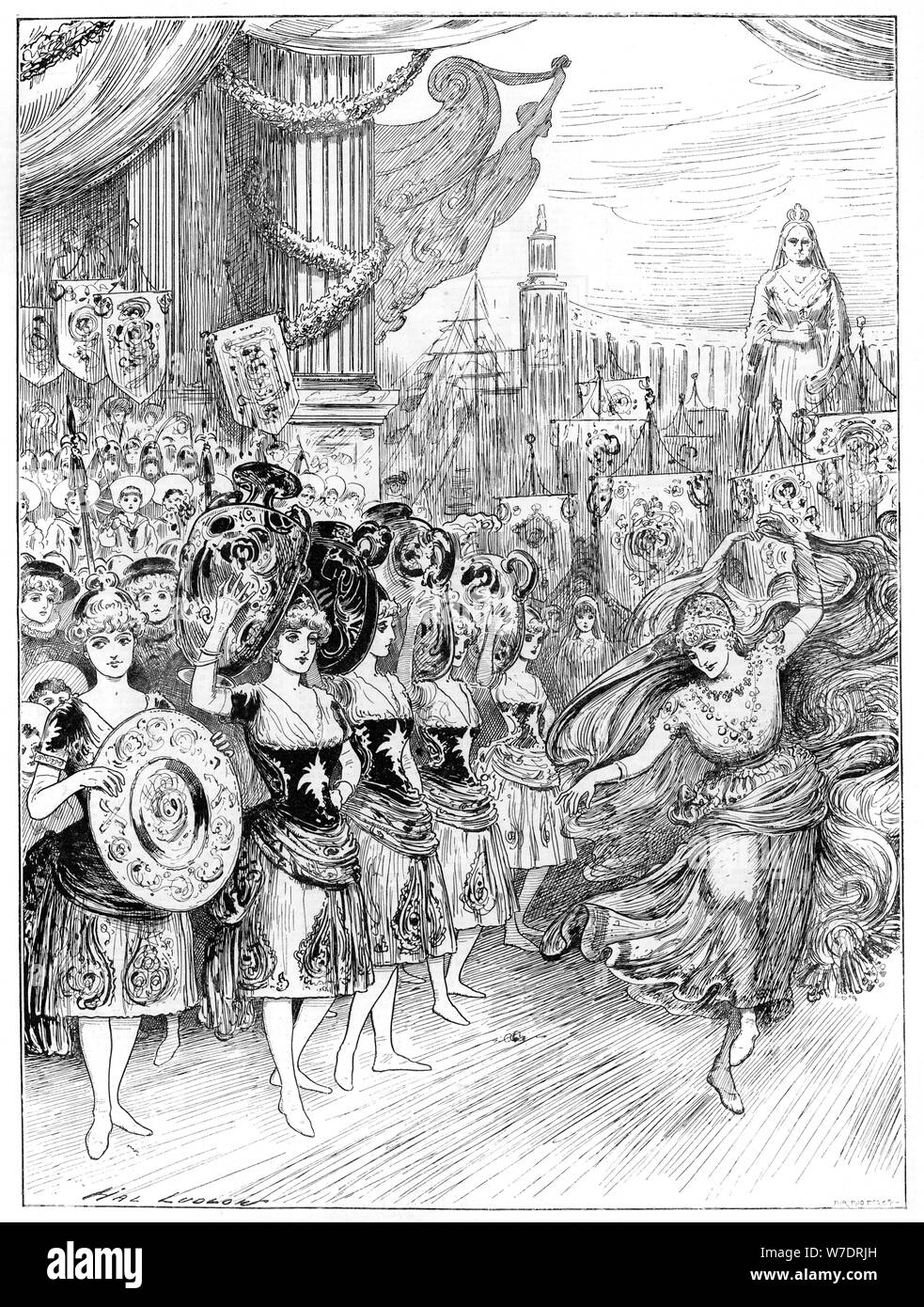 Scène de la comédie "les quarante voleurs' à Dury Lane Theatre, Londres, 1887. Artiste : Inconnu Banque D'Images