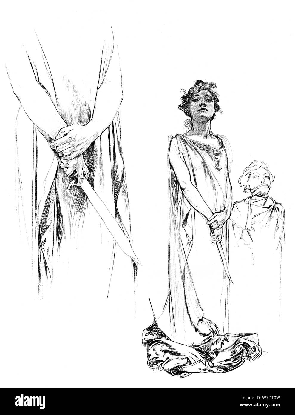 Des études dans un crayon pour l'affiche, 1899. Medee Artiste : Inconnu Banque D'Images
