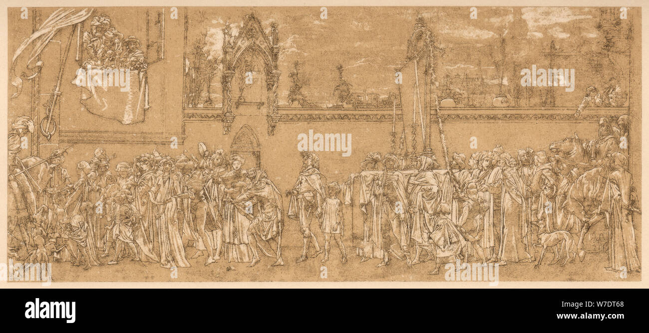 Les célèbres "Cimabue Madonna est portée en procession...', 1853-1855 (c1880-1882). Artiste : Inconnu Banque D'Images