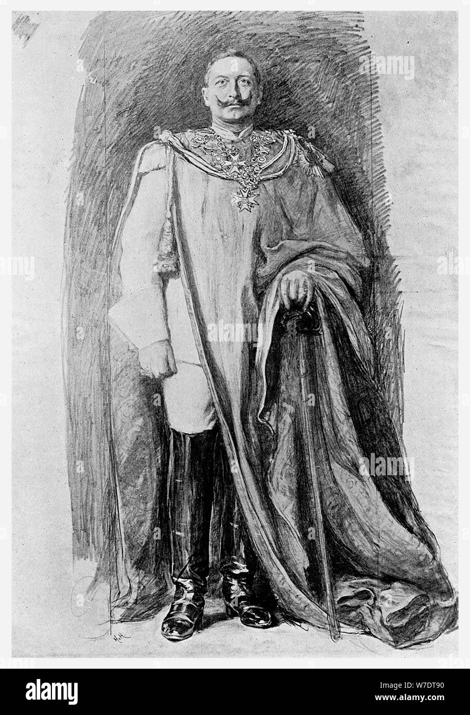 Étude pour l'émail portrait de l'empereur Guillaume II d'Allemagne, 1901. Artiste : Inconnu Banque D'Images