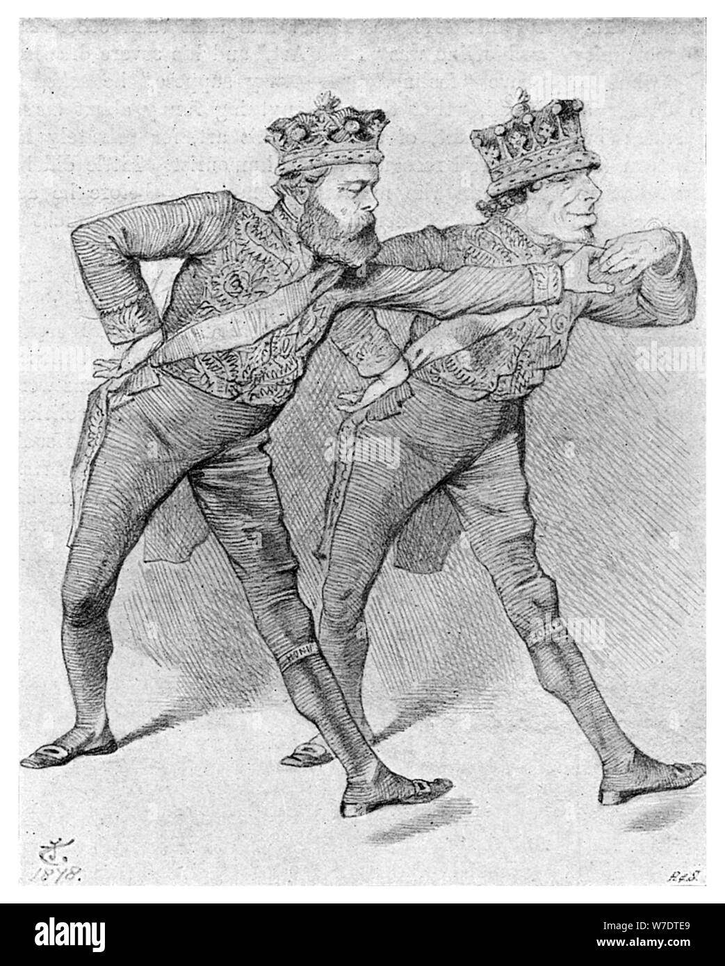 "Le Pas de deux politique', 1878 (1895). Artiste : Inconnu Banque D'Images