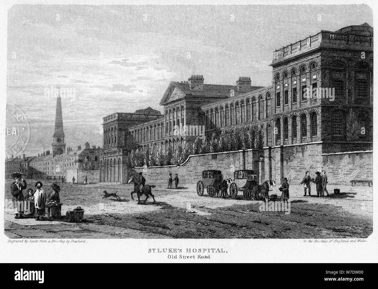 À l'hôpital, Old Street, Londres, Finsbury, 1815.Artiste : Sands Banque D'Images
