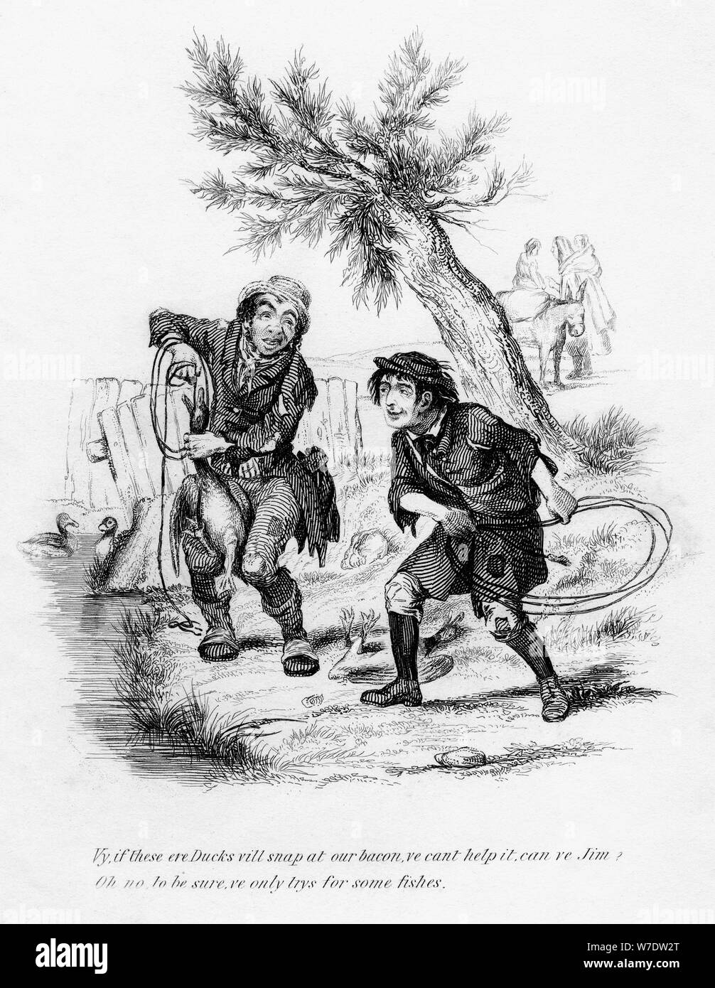 La pêche. Artiste : Inconnu Banque D'Images