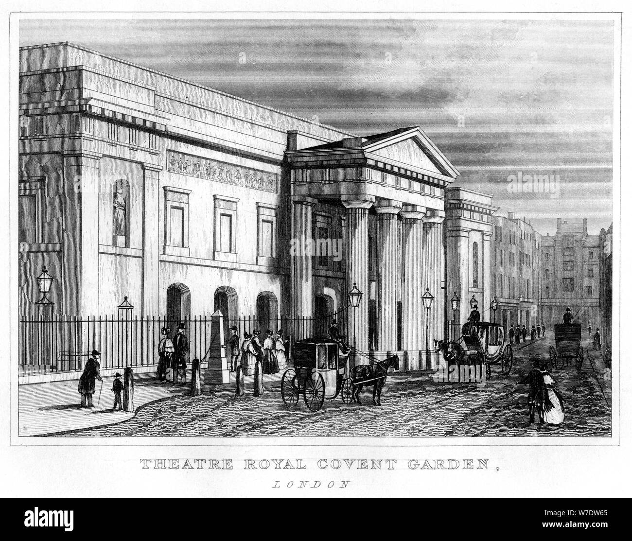 Theatre Royal Covent Garden, Westminster, Londres, 19e siècle. Artiste : Inconnu Banque D'Images