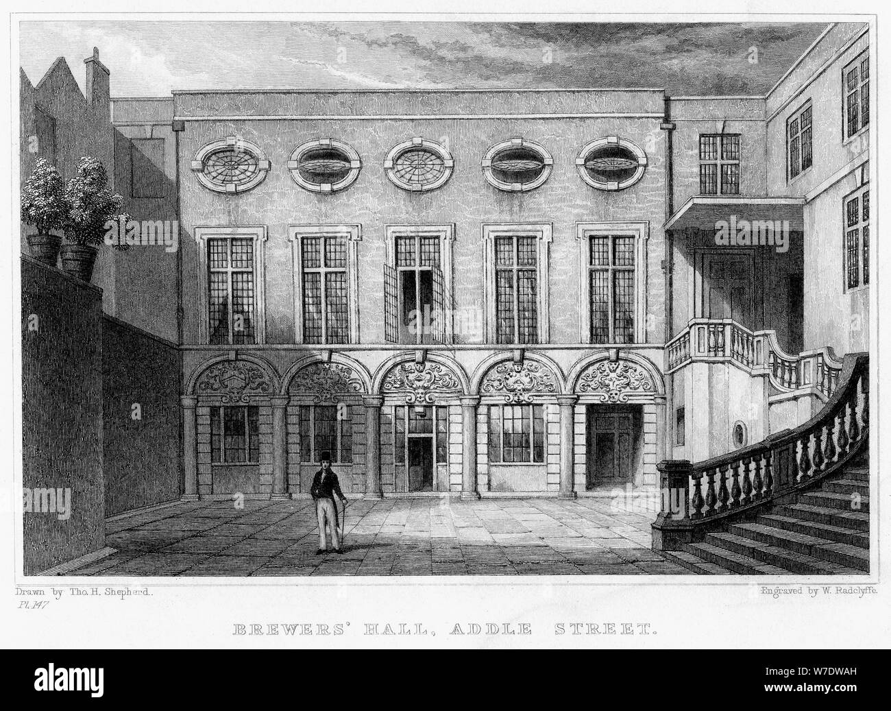 La salle des brasseurs, Addle Street, City of London, 1831.Artiste : William Radclyffe Banque D'Images