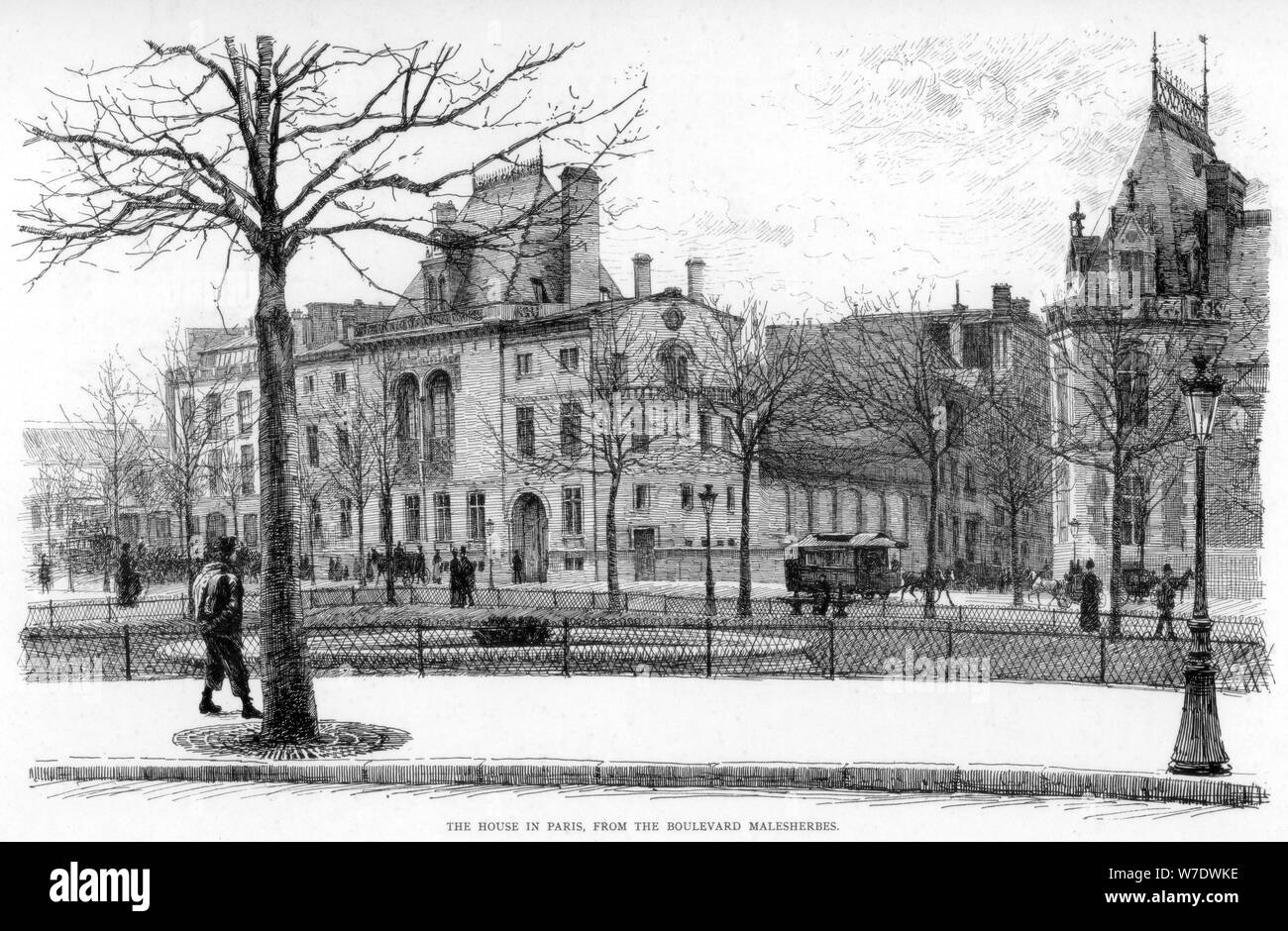 'La maison à Paris, du Boulevard Malesherbes', c1880-1882.Artiste : Jean Louis Ernest Meissonier Banque D'Images