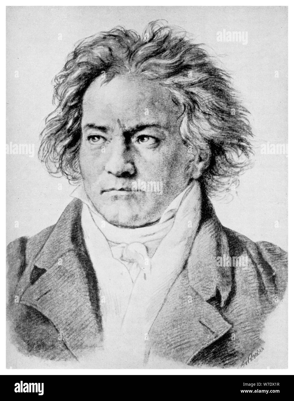 Ludwig von Beethoven, compositeur allemand, c1818-1822 (1956). Artiste : Inconnu Banque D'Images