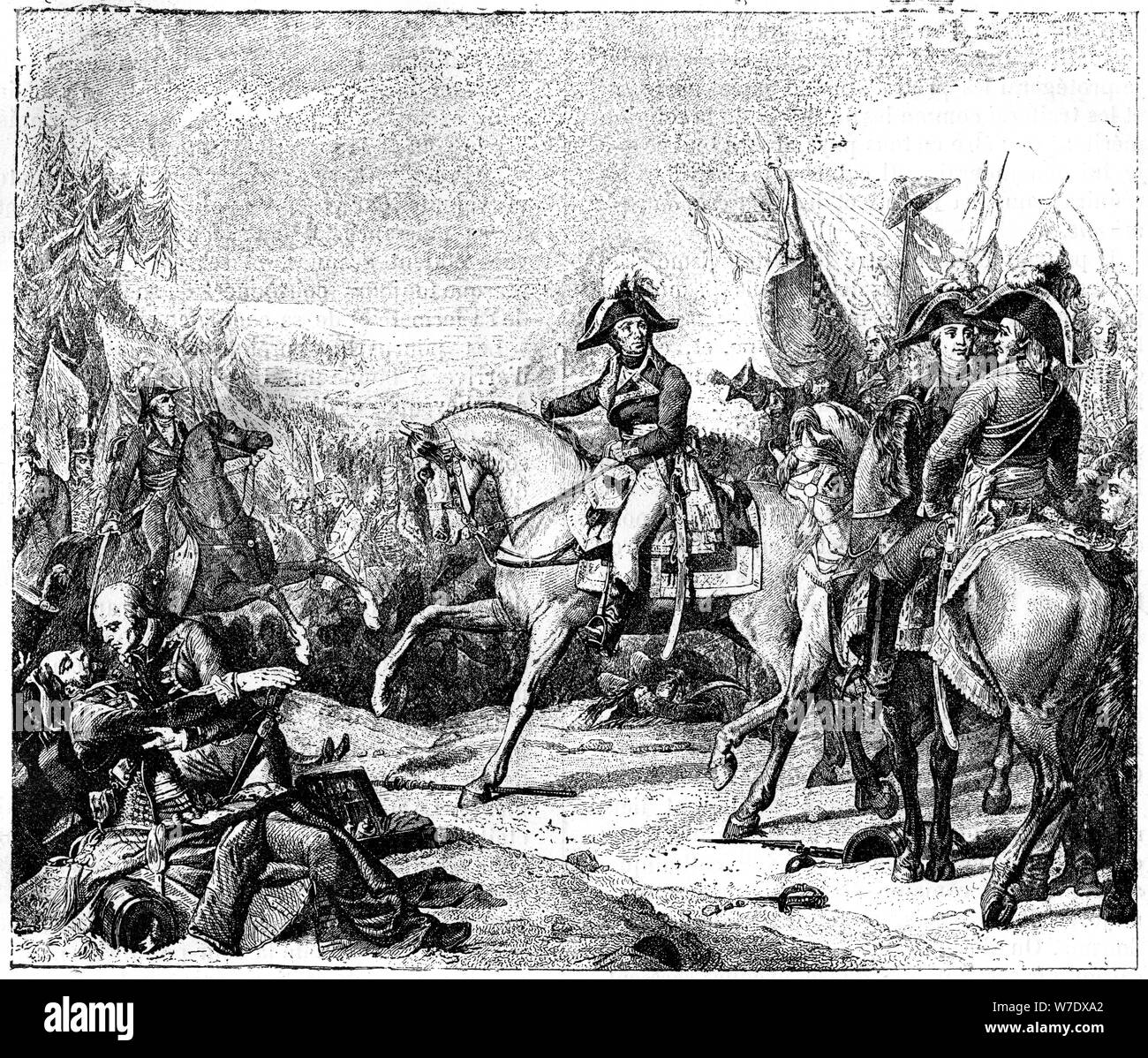 Bataille de Hohenlinden, Bavaria, 3e décembre 1800 (1882-1884). Artiste : Inconnu Banque D'Images