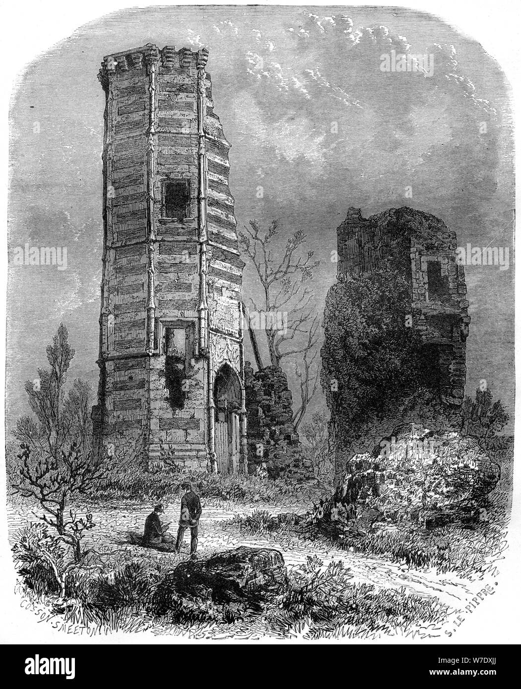 Château de Montfort (Montfort-l'Amaury), France, 1882-1884.Artiste : S le Pippre Banque D'Images