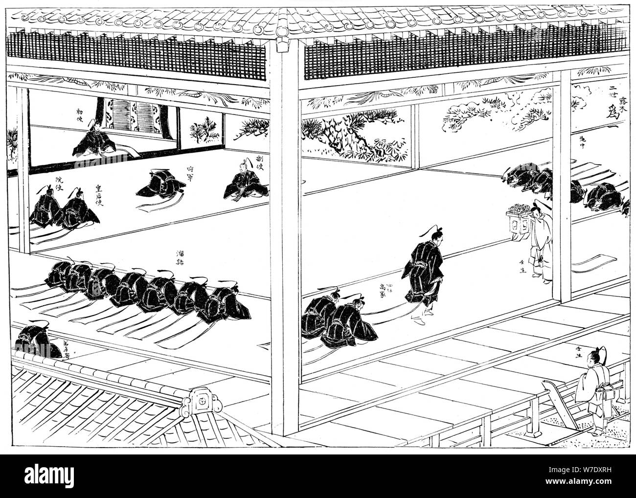 Le Shogun d'investiture d'une réception de l'envoyé impérial, Japon, 1904. Artiste : Inconnu Banque D'Images