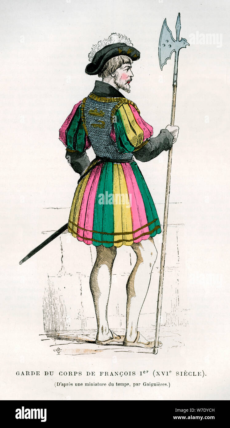 La vie d'un garde ou un garde du corps de François Ier de France, 16e siècle (1882-1884). Artiste : Inconnu Banque D'Images