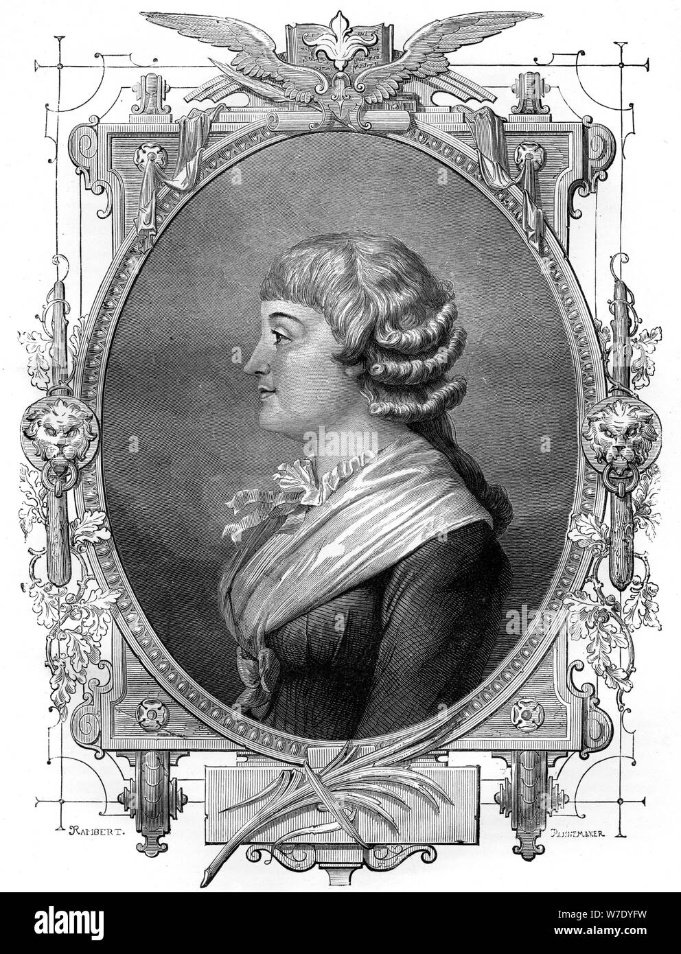 Madame Roland, révolutionnaire français, 18e siècle (1882-1884). Artiste : Inconnu Banque D'Images