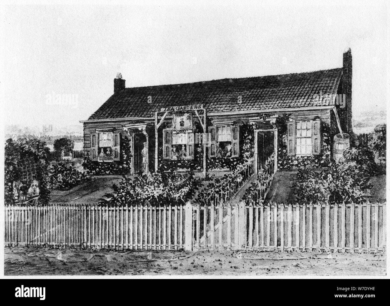 Chalets sur le site de Eaton Square, Londres, c début du xixe siècle (1907). Artiste : Inconnu Banque D'Images
