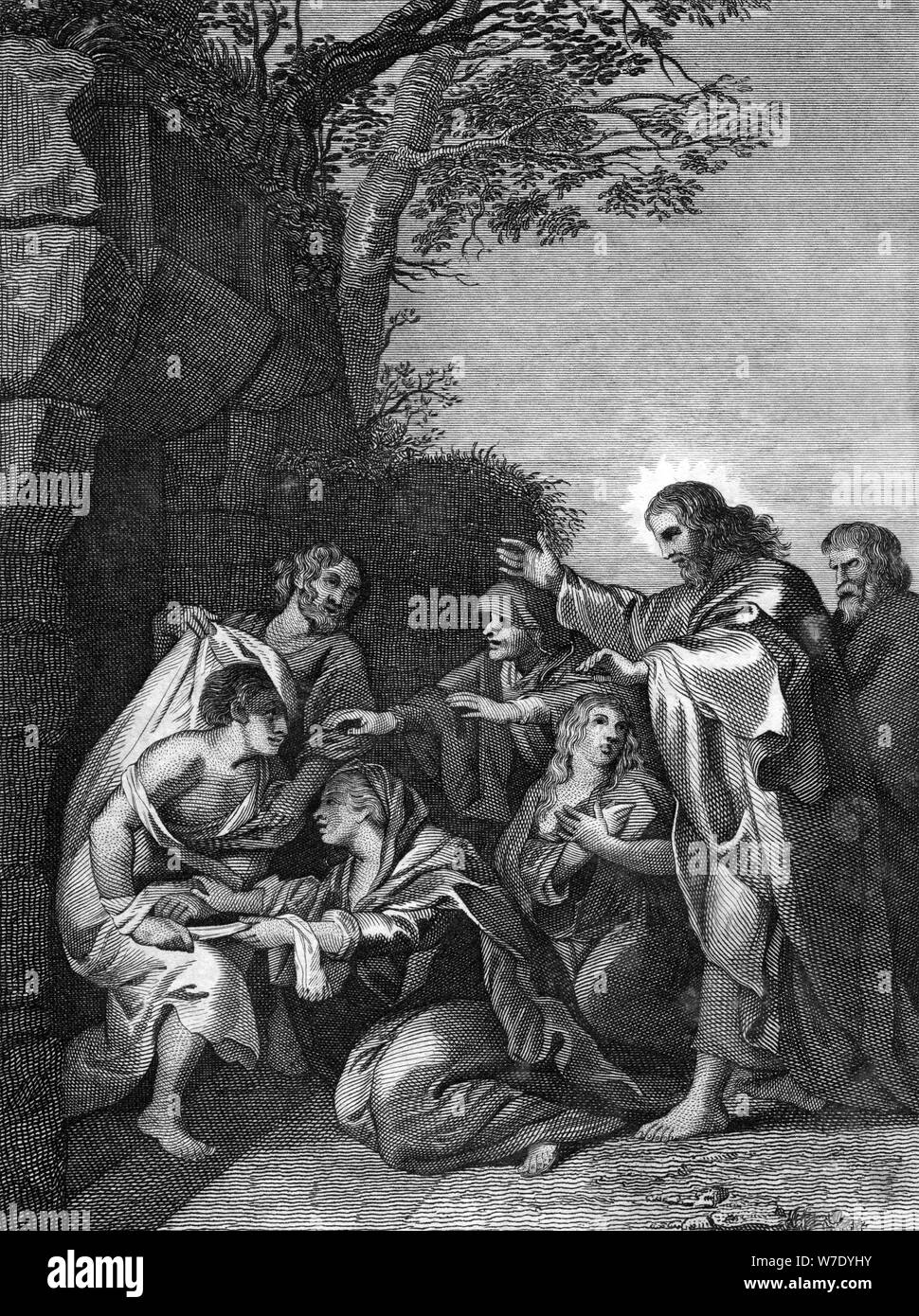 Christ élever Lazarus, 1814. Artiste : Inconnu Banque D'Images