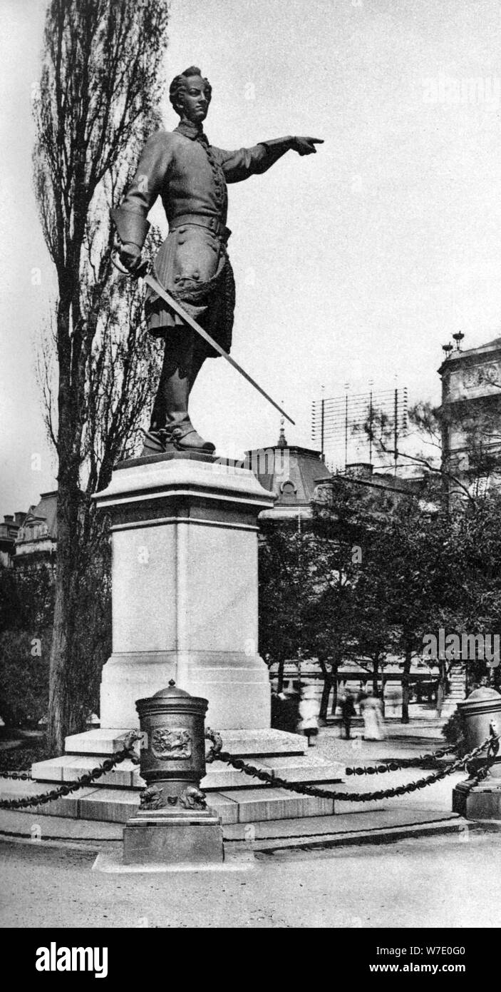 Monument à Charles XII, jardins derrière le Royal Opera House, Stockholm, Suède, c1923. Artiste : Inconnu Banque D'Images