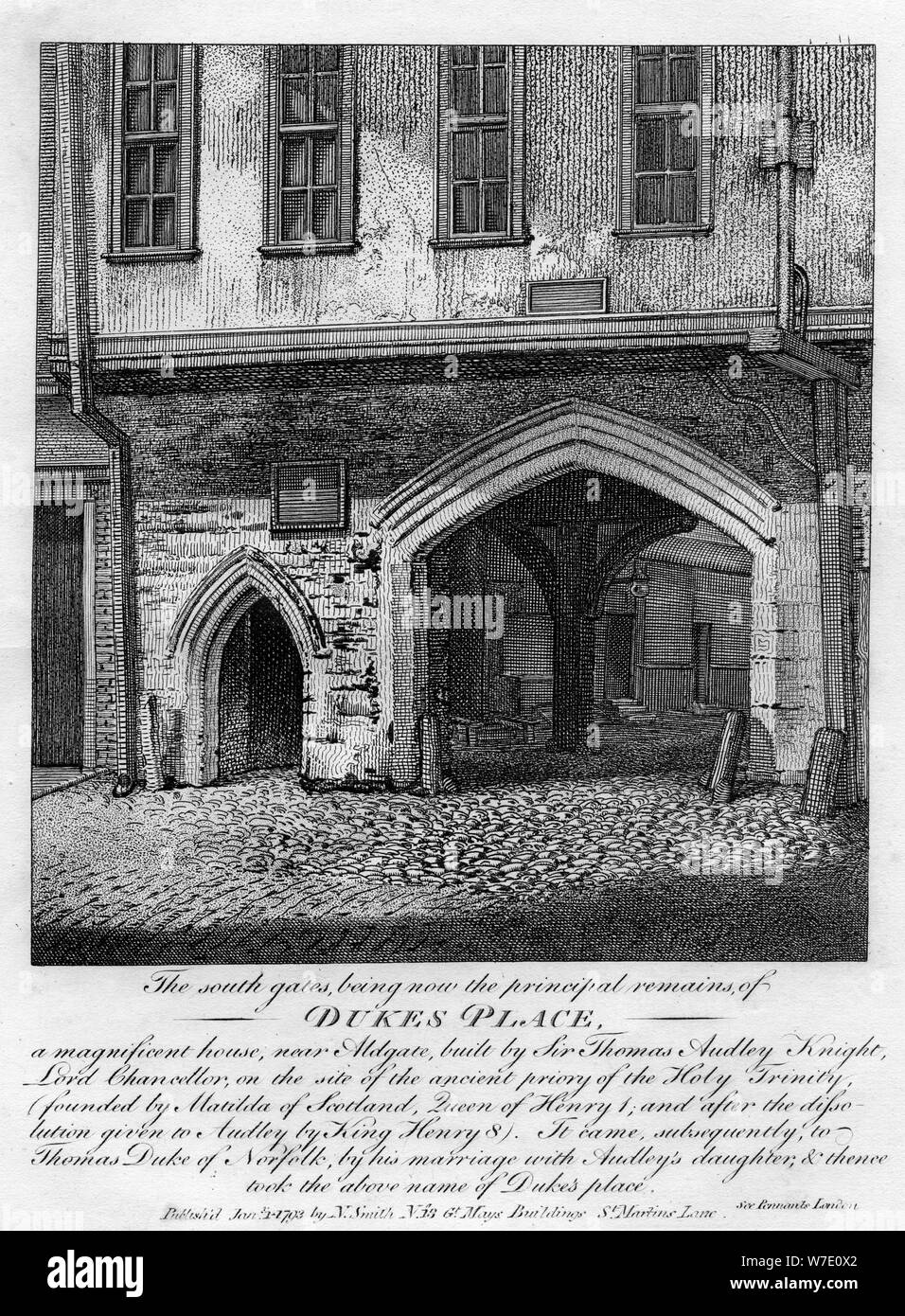 Les portes du sud, Ducs Place, près de Aldgate, Londres, 1793. Artiste : Inconnu Banque D'Images