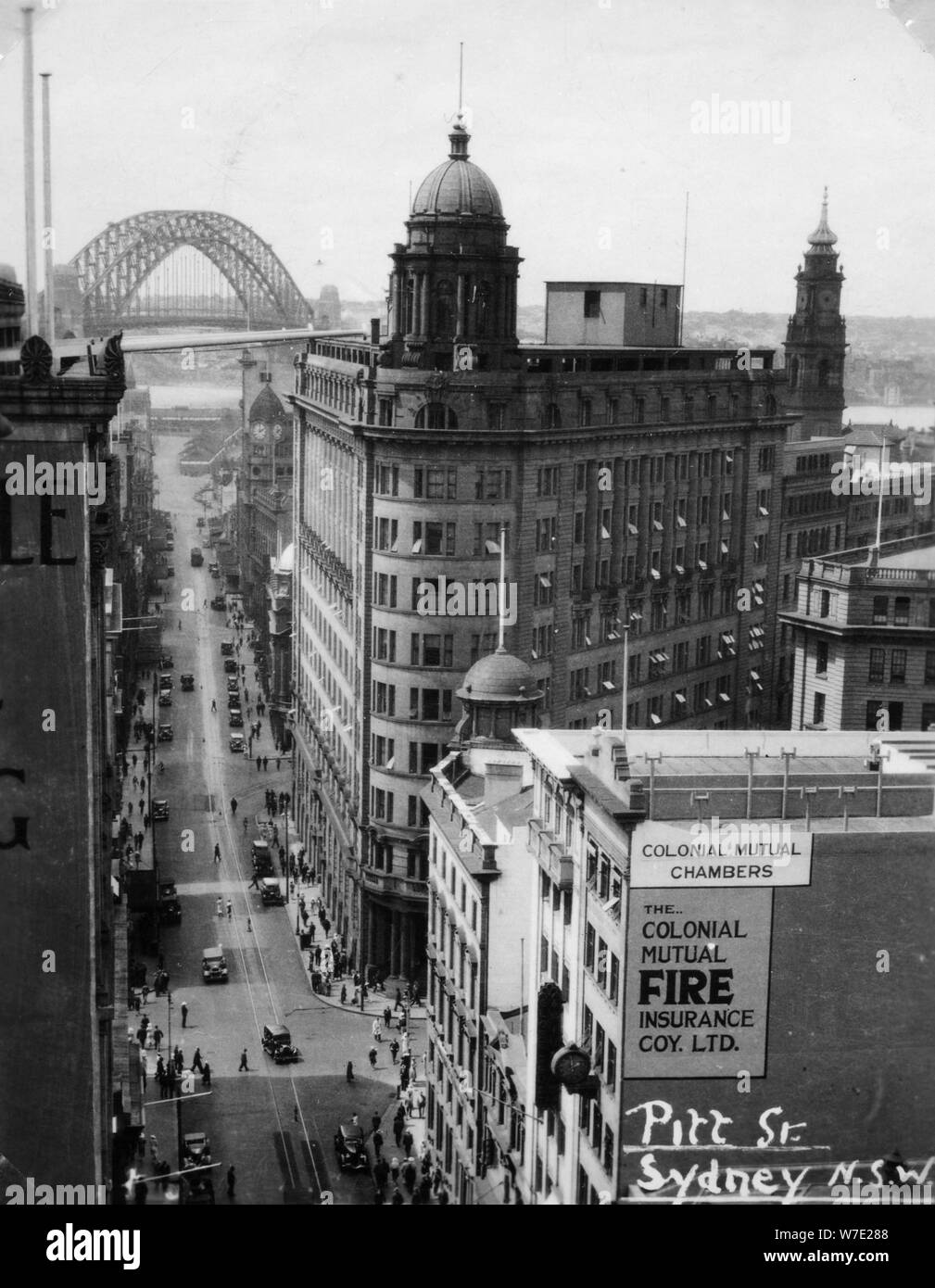 Pitt Street, Sydney, Nouvelle-Galles du Sud, Australie, 1945. Artiste : Inconnu Banque D'Images
