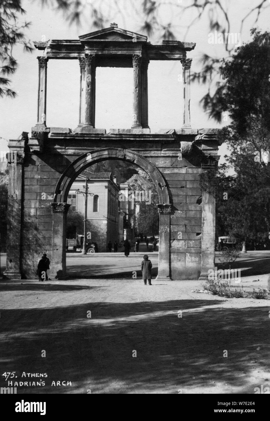 L'Arche d'Hadrien, Athènes, Grèce, c1920s-c1930s( ?). Artiste : Inconnu Banque D'Images