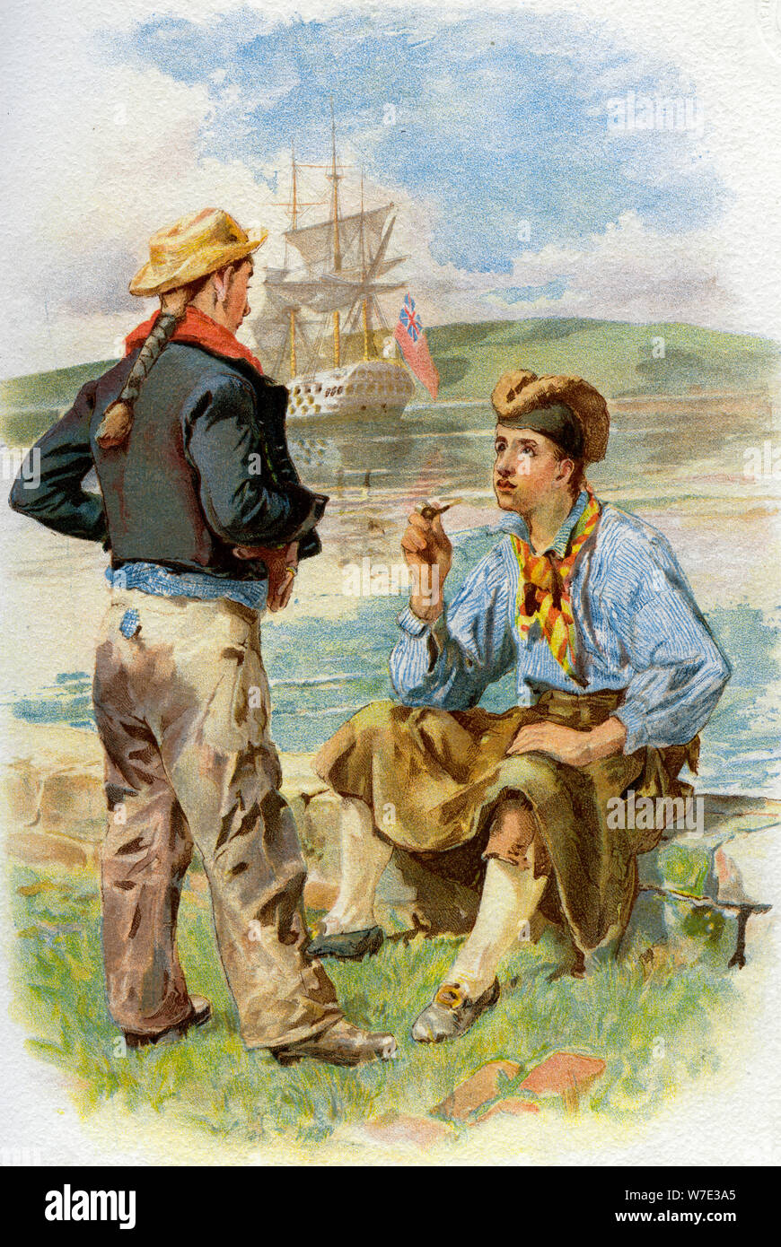 Les marins de la Marine royale, 18e siècle (c1890-c1893). Artiste : Inconnu Banque D'Images