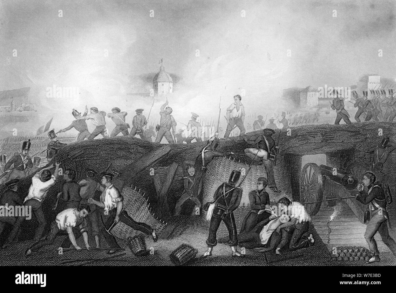 Capture de Ciudad Rodrigo, Espagne, guerre d'Espagne, 1812 (c1857).Artiste : DJ Pound Banque D'Images