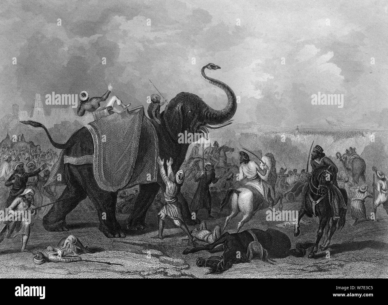 'Le siège de Mooltan' (Multan), l'Inde, 1849 (c1857).Artiste : J Rogers Banque D'Images