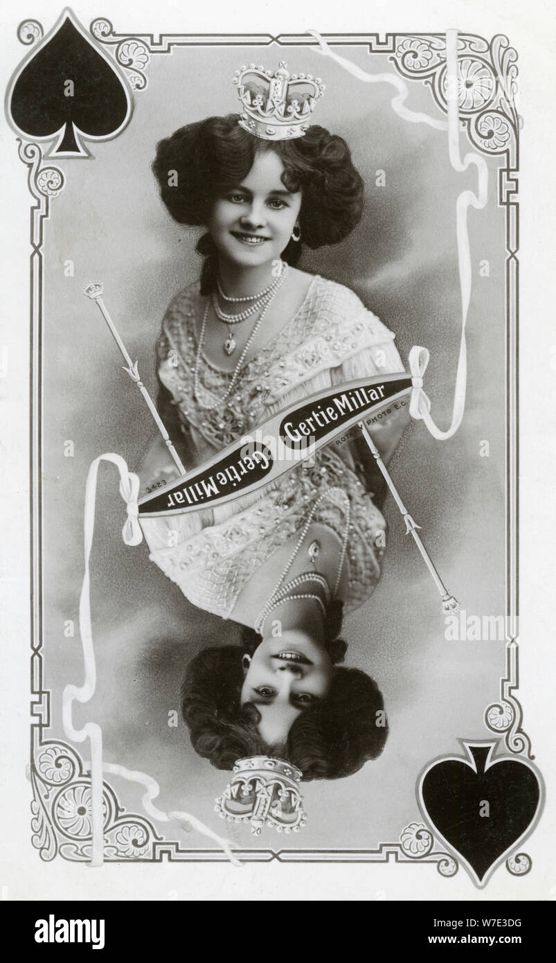 Gertie Millar, actrice et chanteuse britannique, c1905.Artist : Photo rotatif Banque D'Images
