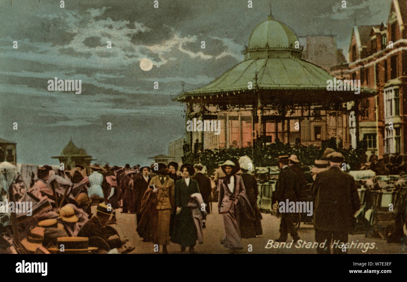 Band Stand, Hastings, Sussex, c1914.Artist : Milton Banque D'Images