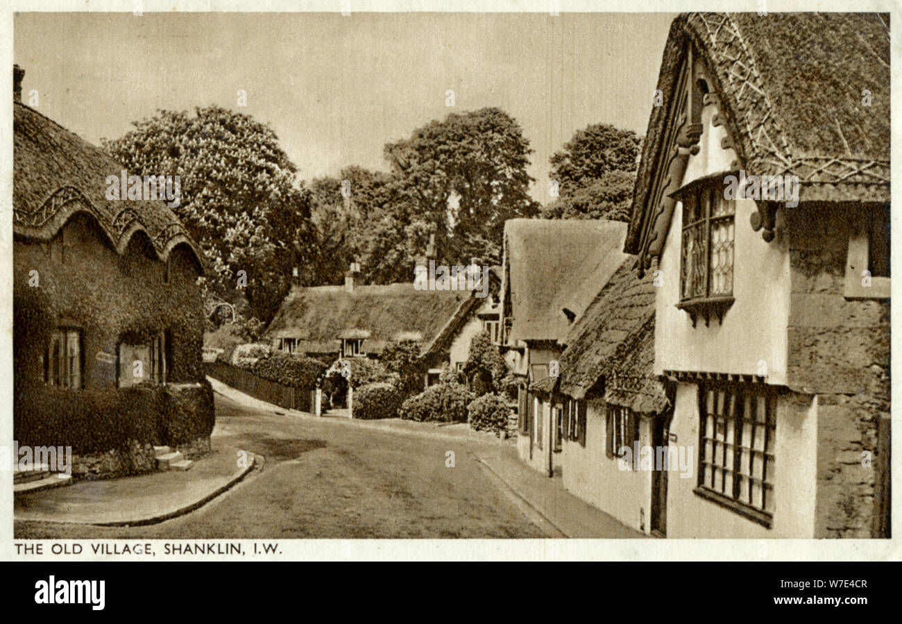 Le vieux village, Ventnor, île de Wight, 20e siècle. Artiste : Inconnu Banque D'Images