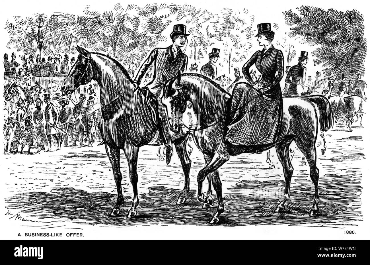 'Une Offre', 1886 (1891). Artiste : George du Maurier Banque D'Images