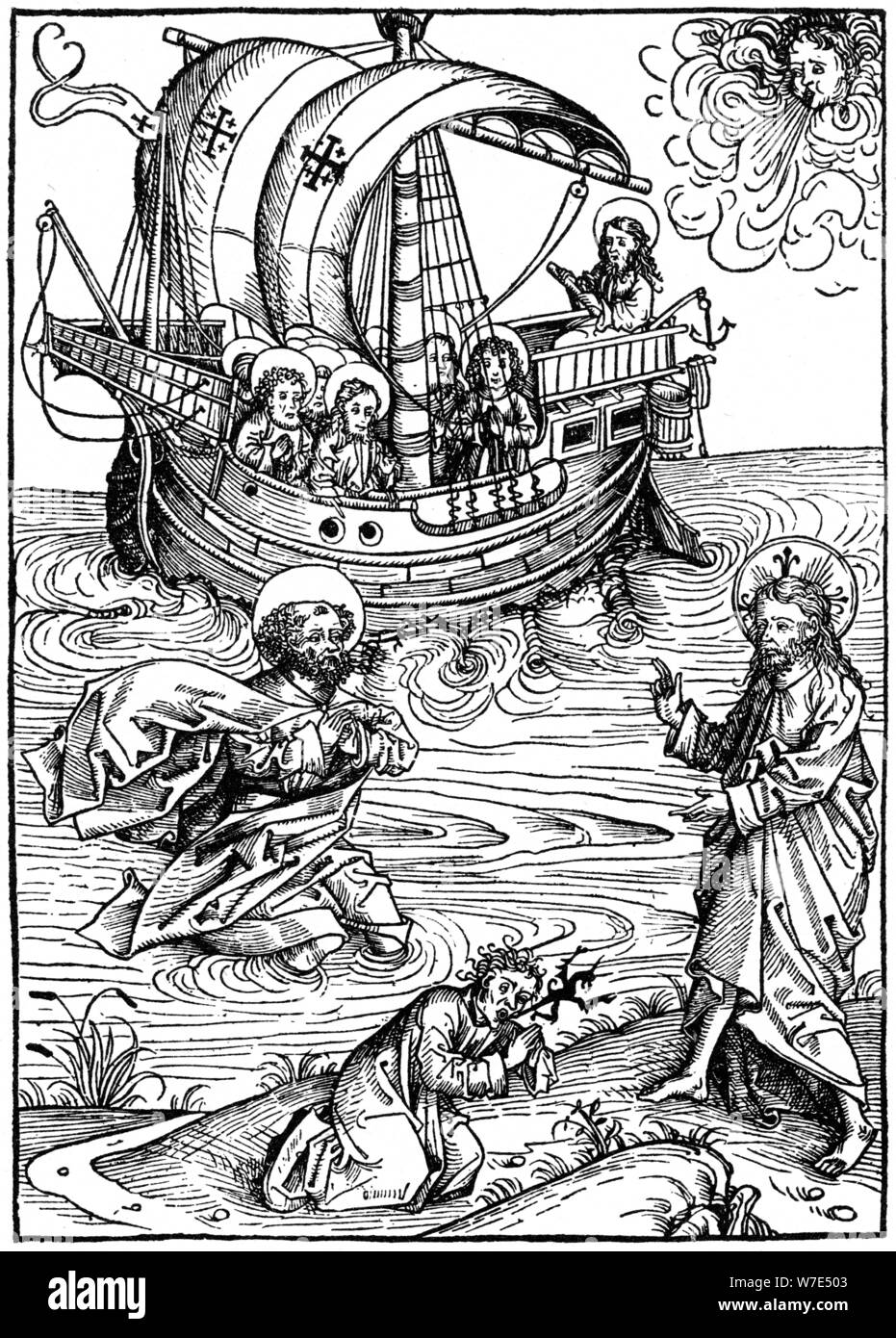 Scène du Schatzbehalter, 1491 (1964). Artiste : Anon Banque D'Images