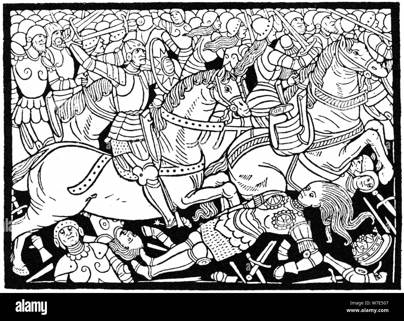 Mort de Penthesilea, 1484 (1964). Artiste : Anon Banque D'Images