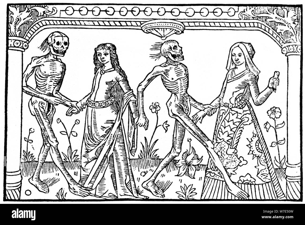 L'épouse, la fille de joie et leurs morts Selves, 1486 (1964). Artiste : Anon Banque D'Images