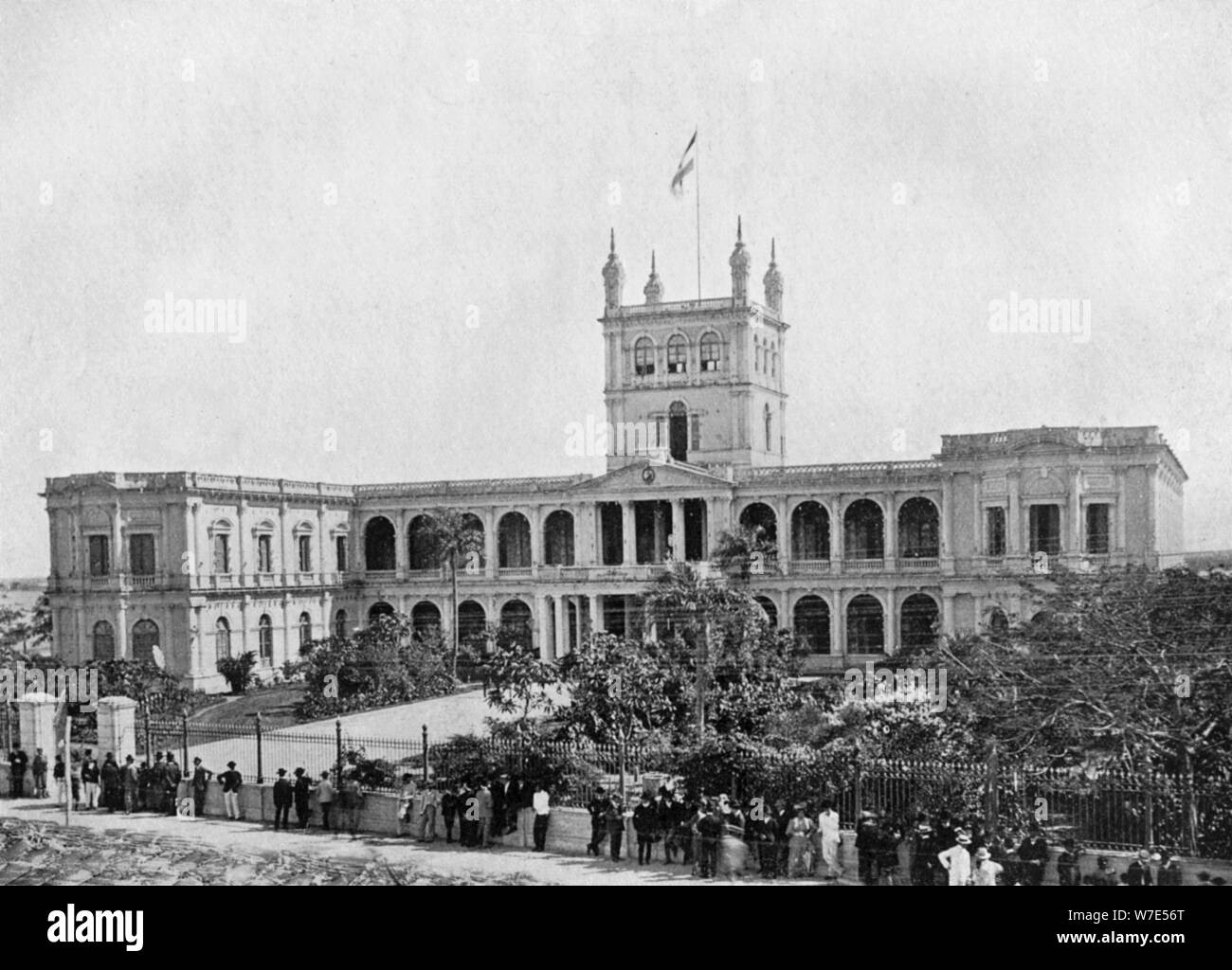 La Maison du gouvernement, Asunción, Paraguay, 1911. Artiste : Inconnu Banque D'Images