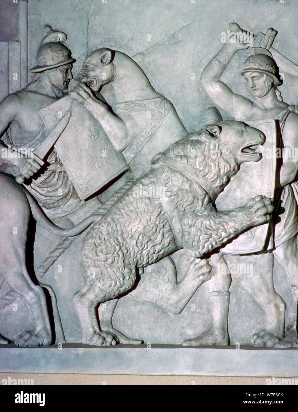 L'allégement des gladiateurs Romains la lutte contre les bêtes sauvages. Artiste : Inconnu Banque D'Images