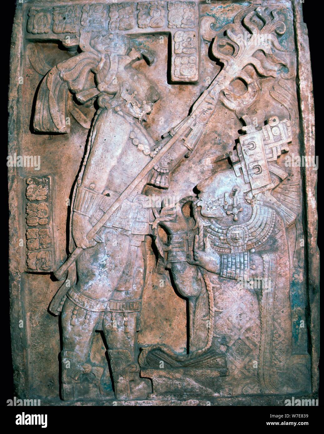 24 Linteau, Maya, période classique, c600-900. Artiste : Inconnu Banque D'Images