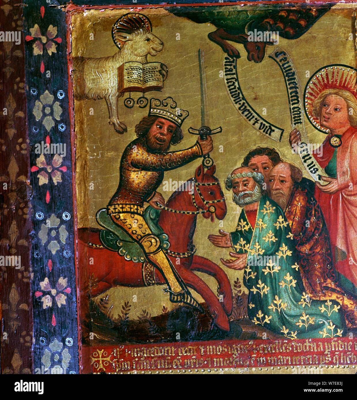 Tableau montrant le martyre de saint Pierre et Saint Paul, artiste du 14ème siècle : Maître Bertram de Hambourg Banque D'Images