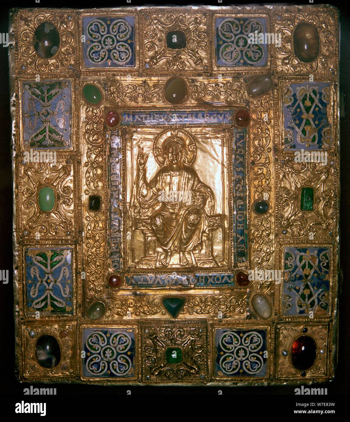 Évangile byzantin-couverture de livre. Artiste : Inconnu Banque D'Images