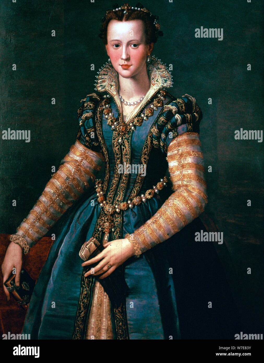 Marie de Médicis, 1555. Organisateur : Alessandro Allori. Banque D'Images