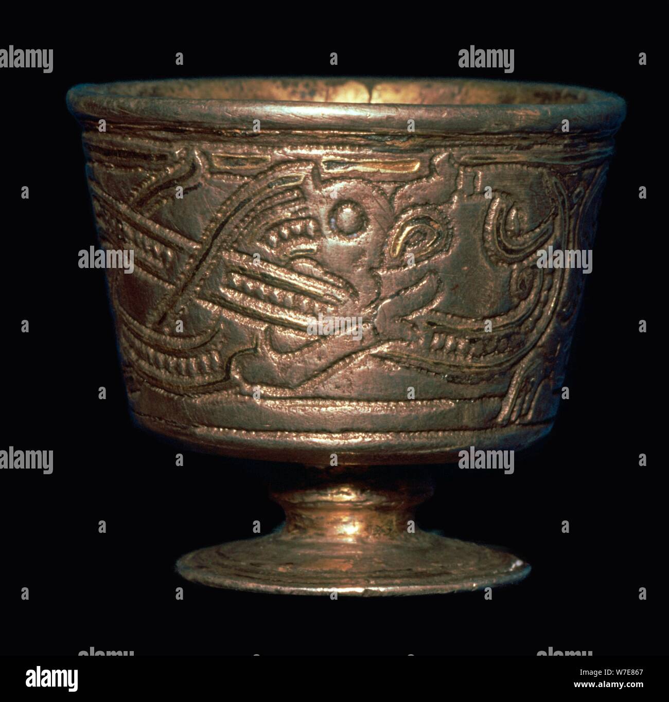 Coupe d'argent de Viking Jelling, 10ème siècle Artiste : Inconnu Banque D'Images